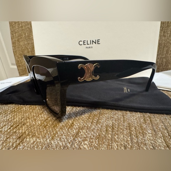❤️ Authentic Celine Triomphe Black Acetate Sunglasses shades ❤️ - Picture 3 of 13